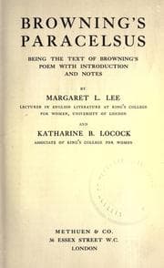 Tapa de Browning's Paracelsus