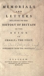 Tapa de Memorials and letters relating to the history of Britain in the reign of James the First