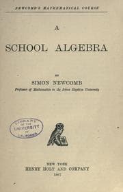 Tapa de A school algebra