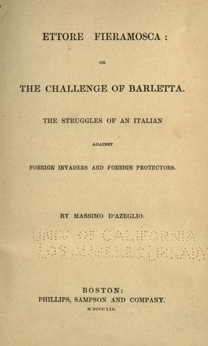 Tapa de Ettore Fieramosca