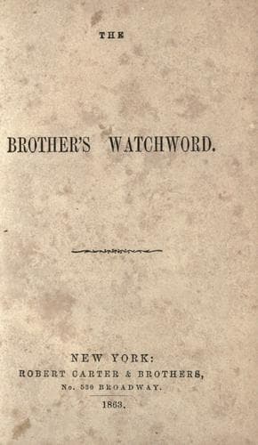 Tapa de The Brother's watchword