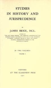 Tapa de Studies in history and jurisprudence