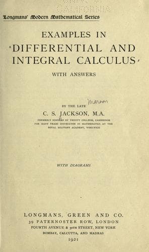 Tapa de Examples in differential and integral calculus