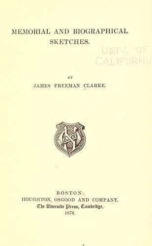 Tapa de Memorial and biographical sketches
