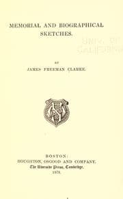 Tapa de Memorial and biographical sketches