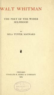 Tapa de Walt Whitman
