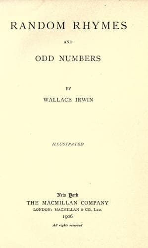 Tapa de Random rhymes and odd numbers