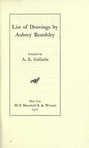 Tapa de List of drawings by Aubrey Beardsley