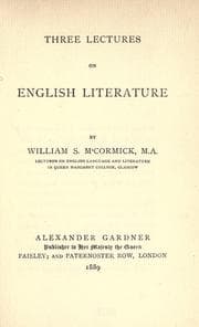 Tapa de Three lectures on English literature