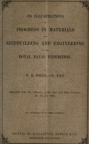 Tapa de On illustrations of progress in materials for shipbuilding and engineering at the royal naval exhibition