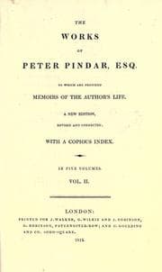 Tapa de The works of Peter Pindar, esq