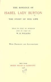 Tapa de The romance of Isabel, Lady Burton