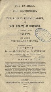 Tapa de The fathers, the reformers, and the public formularies of the Church of England