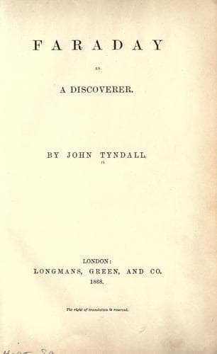 Tapa de Faraday as a discoverer