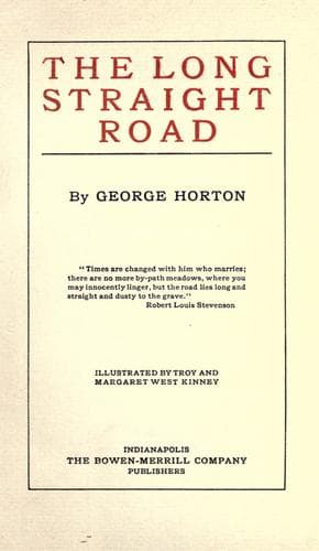 Tapa de The long straight road