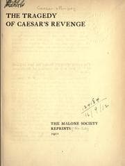Tapa de The tragedy of Caesar's revenge