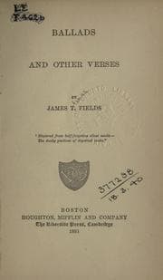 Tapa de Ballads and other verses