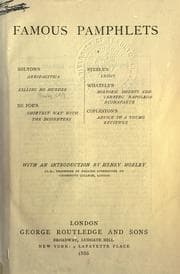 Tapa de Famous pamphlets, with an introd