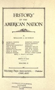 Tapa de History of the American nation