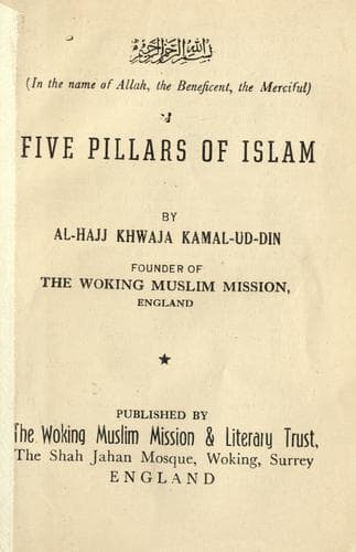 Tapa de Five pillars of Islam