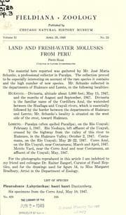 Tapa de Land and fresh-water mollusks from Peru