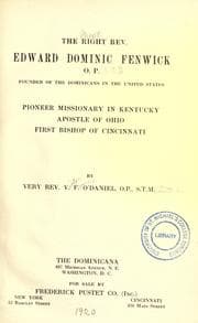 Tapa de The Right Rev. Edward Dominic Fenwick, O. P
