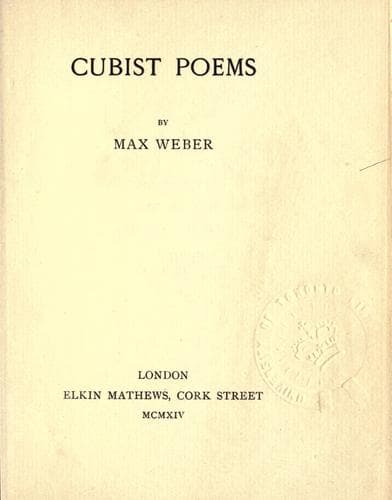 Tapa de Cubist poems.