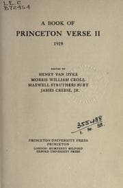 Tapa de A book of Princeton verse, 2. 1919