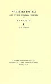 Tapa de Whistler's pastels and other modern profiles