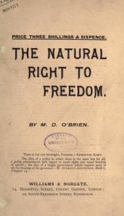 Tapa de The natural right to freedom