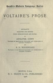 Tapa de Voltaire's prose