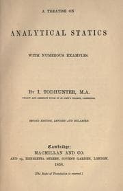 Tapa de A treatise on analytical statics