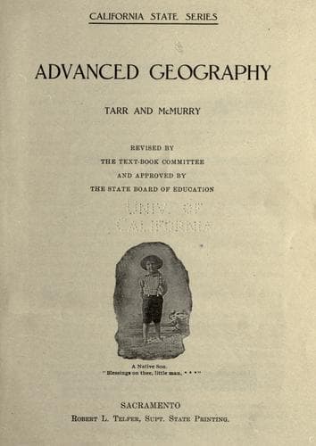 Tapa de Advanced geography, Tarr and McMurry