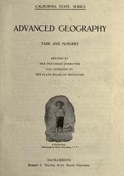Tapa de Advanced geography, Tarr and McMurry