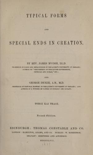 Tapa de Typical forms and special ends in creation