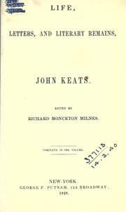 Tapa de Life, letters, and literary remains. Edited by Richard Monckton Milnes