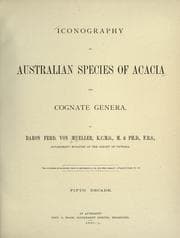 Tapa de Iconography of Australian species of Acacia and cognate genera