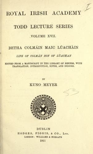 Tapa de Betha Colmáin Maic Lúach'ain