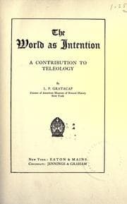 Tapa de The world as intention