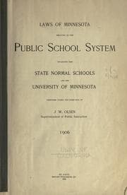 Tapa de Laws of Minnesota relating to the public school system