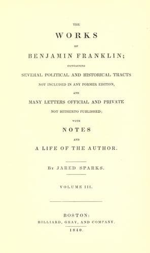 Tapa de works of Benjamin Franklin