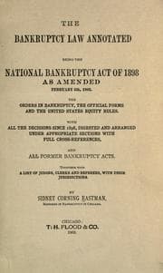 Tapa de The bankruptcy law annotated