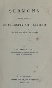 Tapa de Sermons preached before the University of Oxford and on various occasions