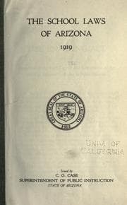 Tapa de The school laws of Arizona