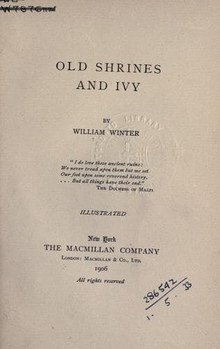 Tapa de Old shrines and ivy