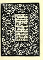 Tapa de Little journeys to the homes of eminent orators: Wendell Phillips