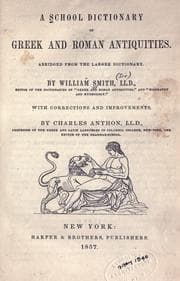 Tapa de A school dictionary of Greek and Roman antiquities