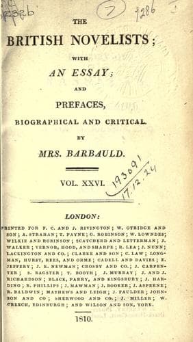 Tapa de The British novelists.