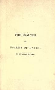 Tapa de The Psalter; or, Psalms of David