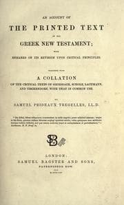 Tapa de An account of the printed text of the Greek New Testament